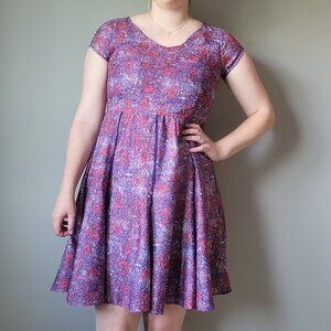 Vintage purple floral dress